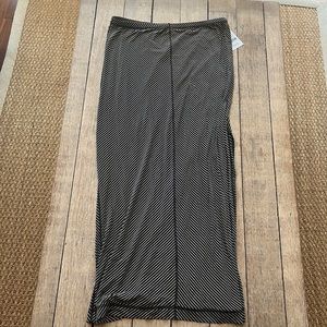 NWT W by Worth Black and White Striped Skirt
